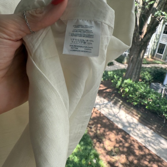 J. Crew Maxine Eyelet Shift White Linen Dress White - Picture 10 of 15